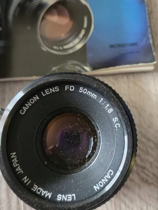 Canon FTb QL Silver 35mm SLR Film Camera Bundle FD 50mm F/1.8 SC Lens 2x-A Cases - Picture 15 of 16